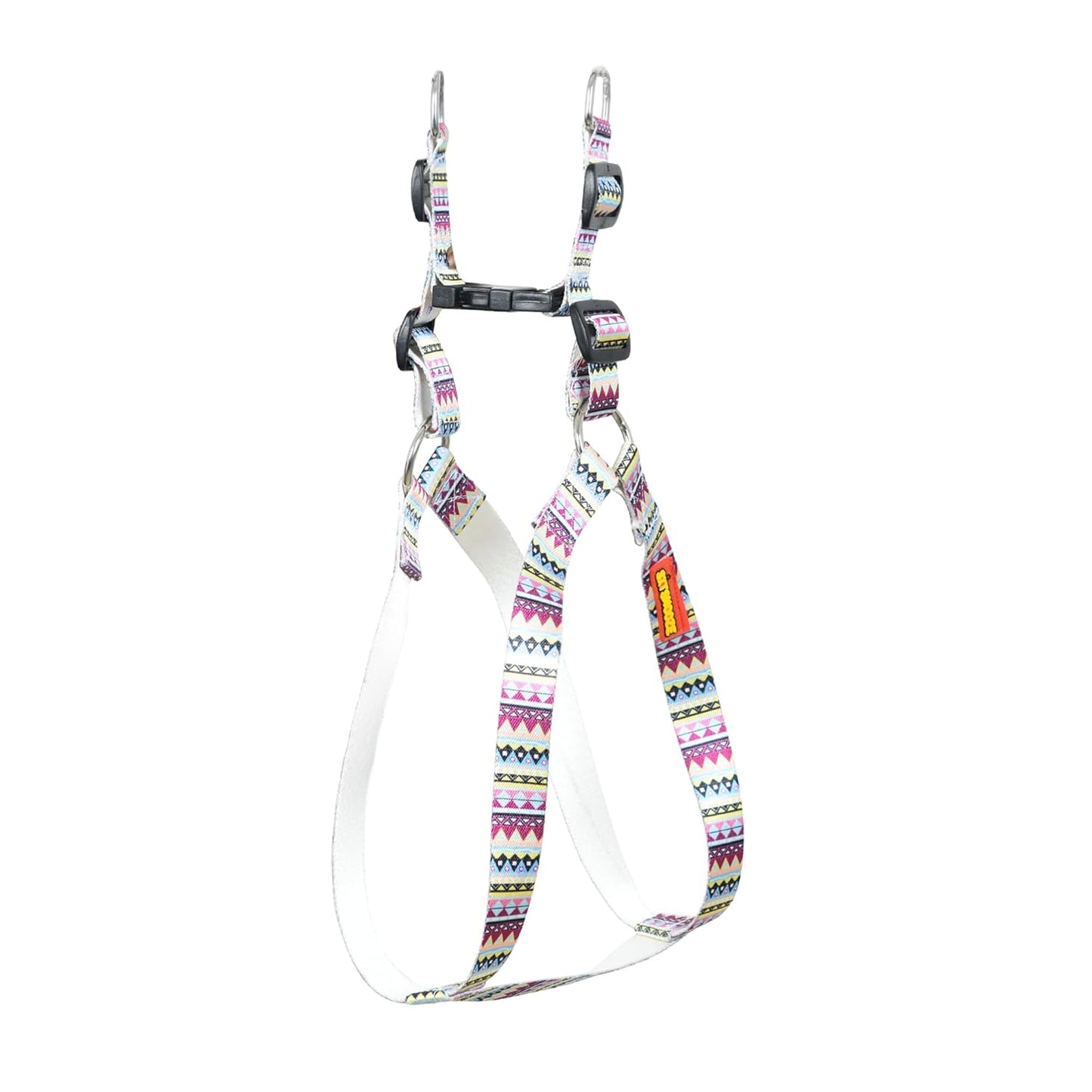 Pink White Dog Collar, Leash & Harness Combo Set