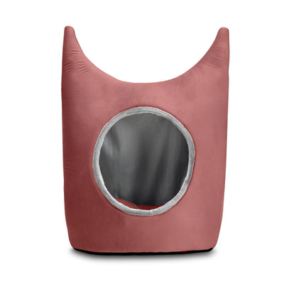 Peach Plush Solid Cat and Puppy Bed