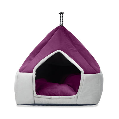Purple Plush Bed for Cat and Puppy