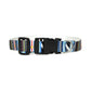 Blue White Mix Dog Collar, Leash & Harness Combo Set