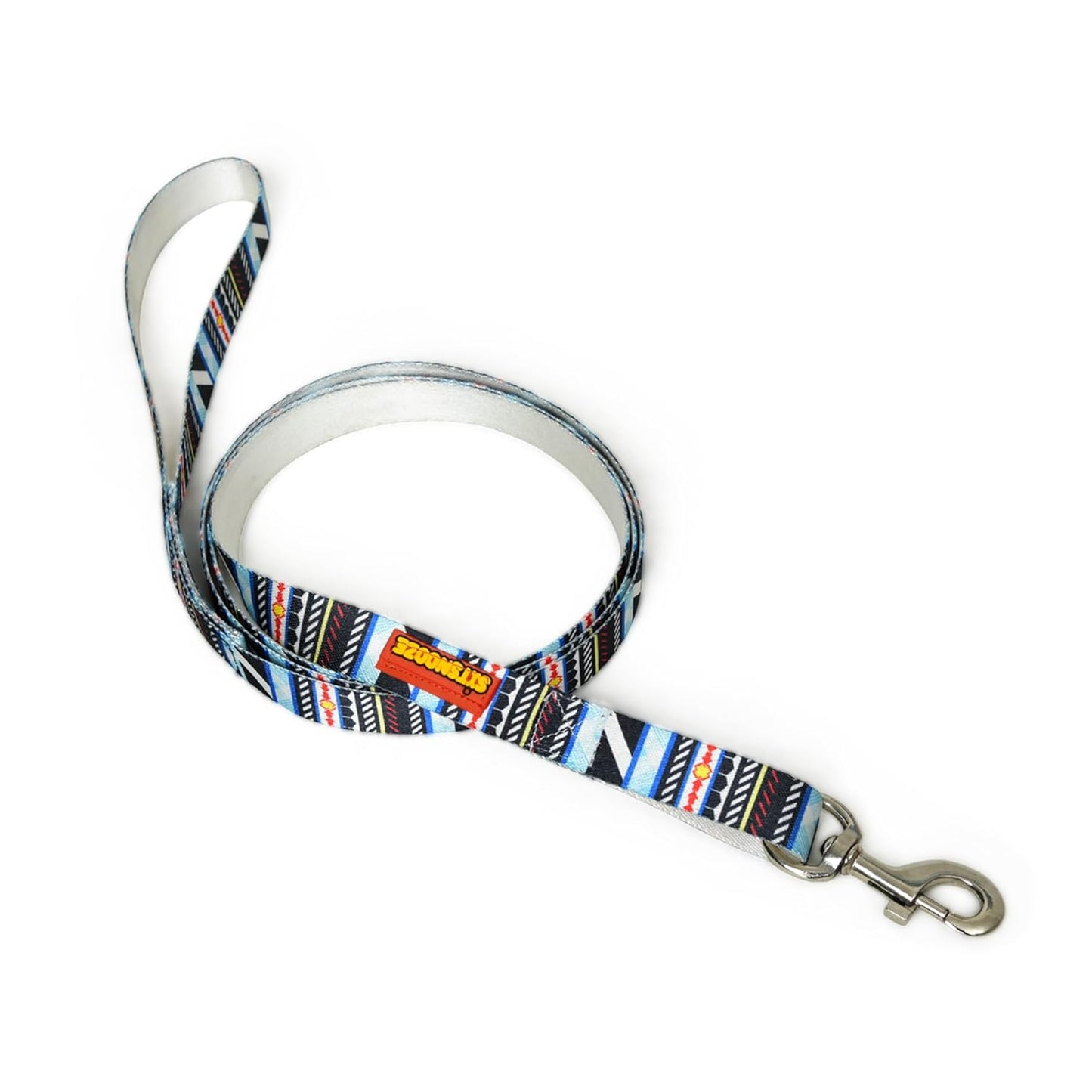 Blue White Mix Dog Collar, Leash & Harness Combo Set