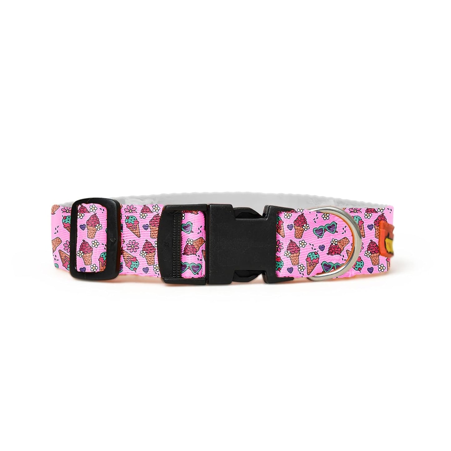 Pink Ice Cream Dog Collar, Leash & Harness Combo Set