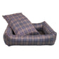 Printed Check Rectangle Shape Dog Bed for Summer Season
