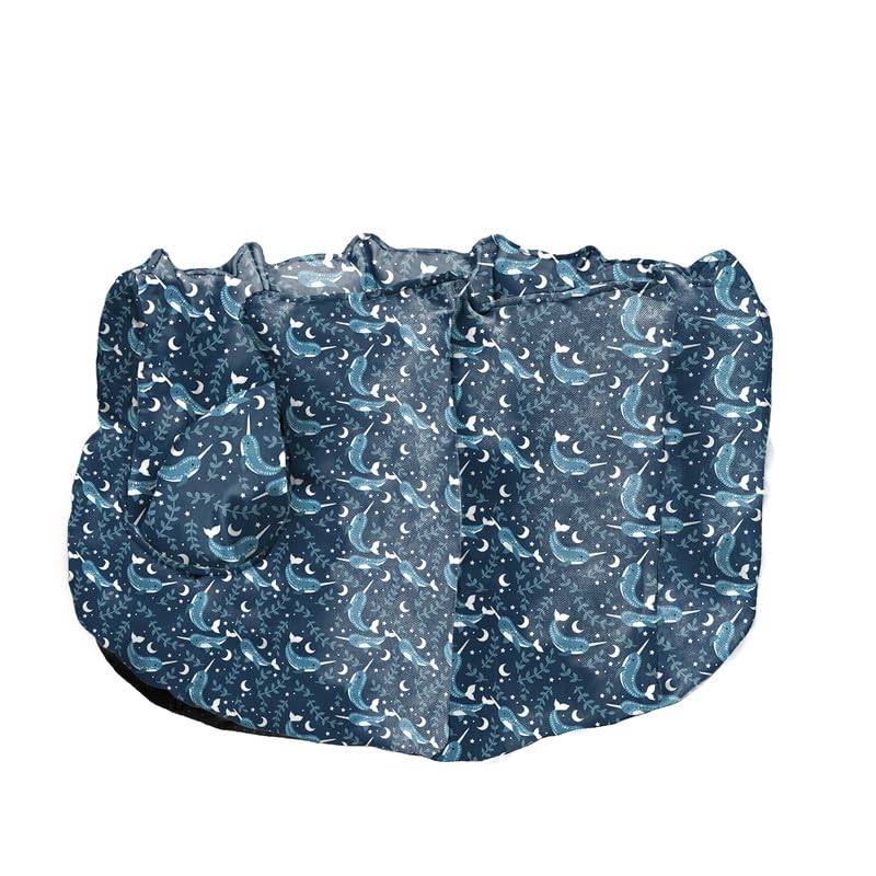 Light Blue Ultra-Comfort Plush Lounger with Anti-Slip Base Dog Bed