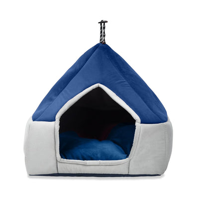 Blue Plush Bed for Cat and Puppy
