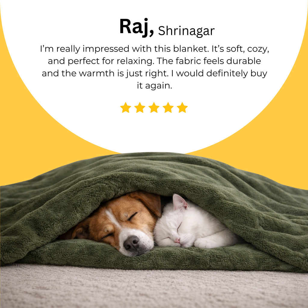 Forest Fleece Dog Furr Blanket