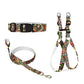 Multicolor Dog Collar, Leash & Harness Combo Set