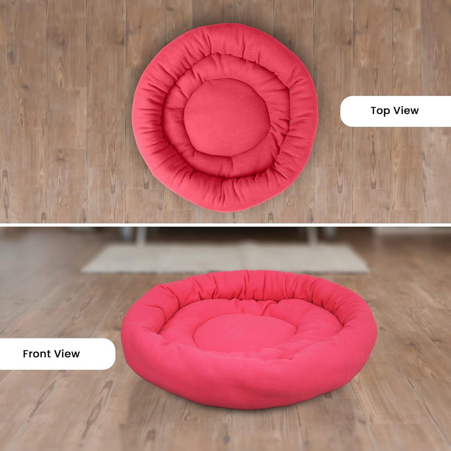 Pink Round Shape Dog Bed for Summer Season