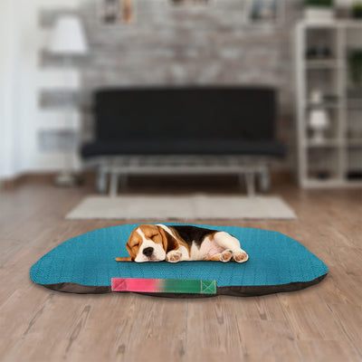 Torqoiuse Rectangle Shape Dog Bed for Summer Season