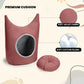 Peach Plush Solid Cat and Puppy Bed