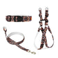 Brown Dog Collar, Leash & Harness Combo Set