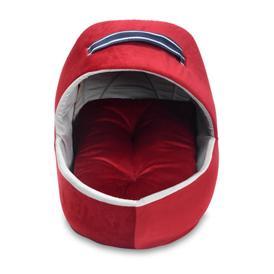 Red Plush Pet Bed for Cat and Puppy