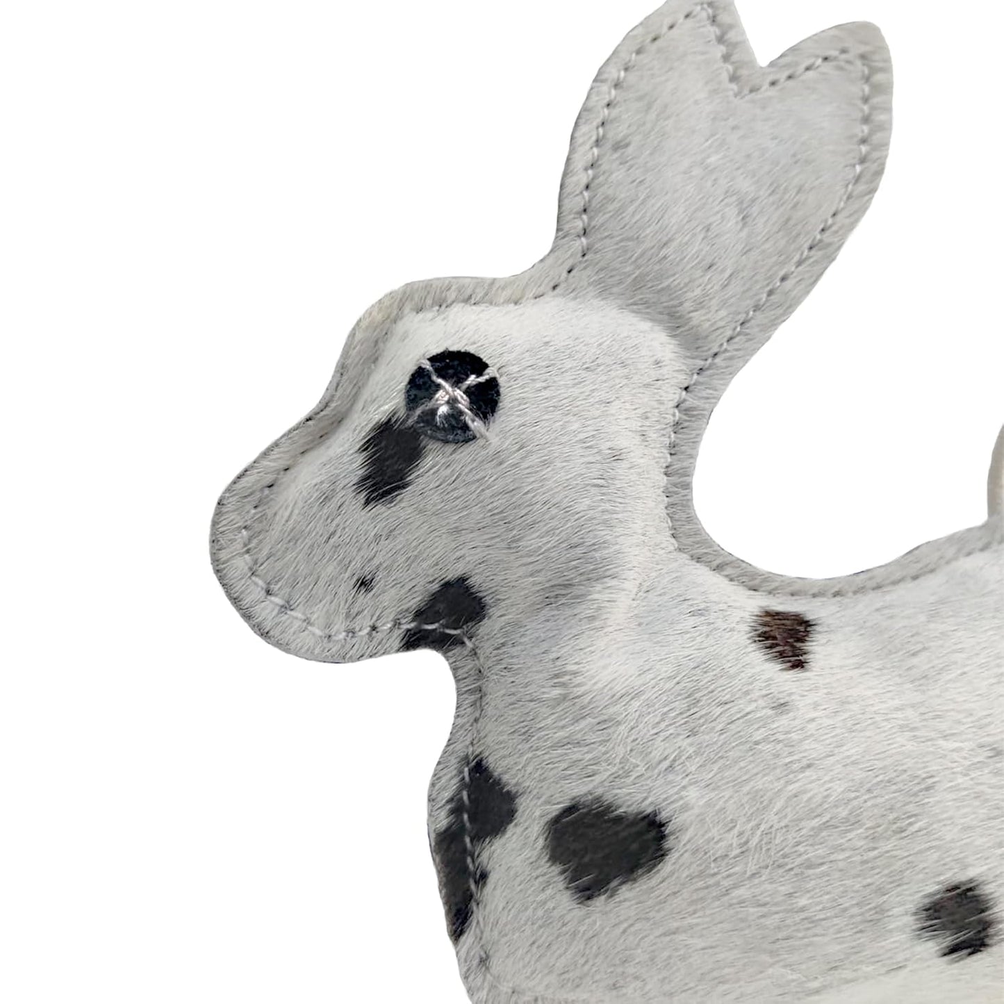 Rabbit White Furr Premium Leather Dog and Cat Toy