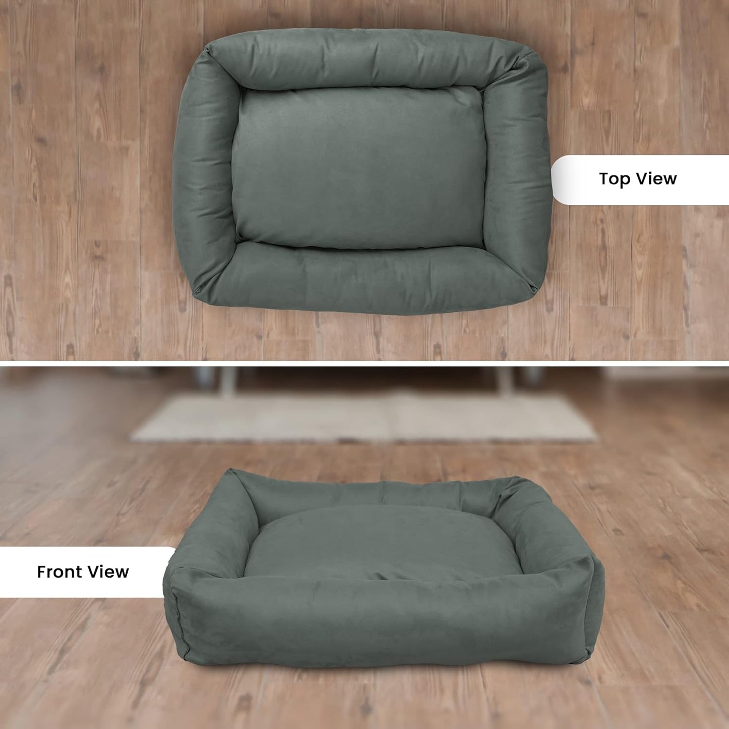 Grey Rectangle Shape Summer Season Dog Bed