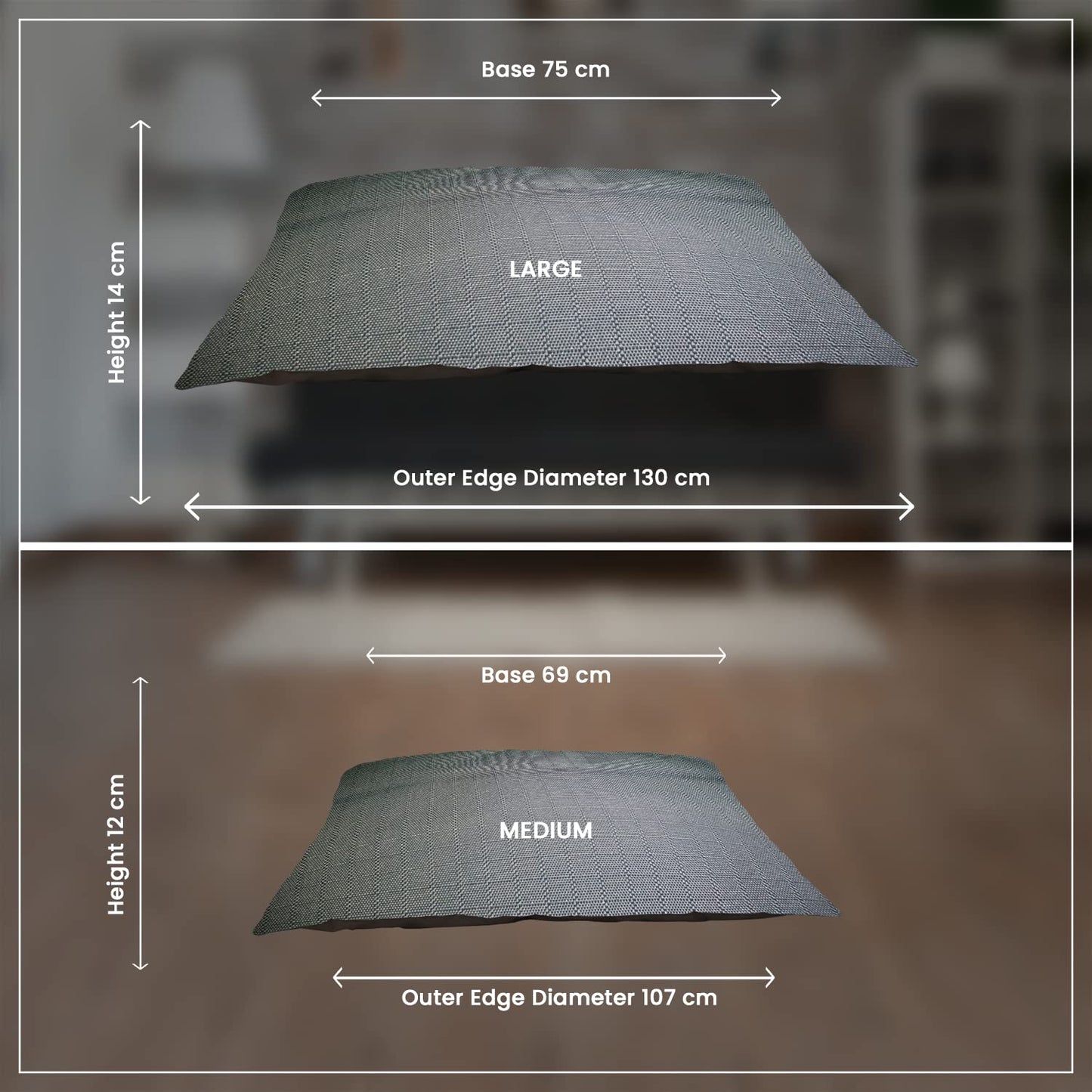 Grey Rectangle Shape Orthopaedic Dog Bed