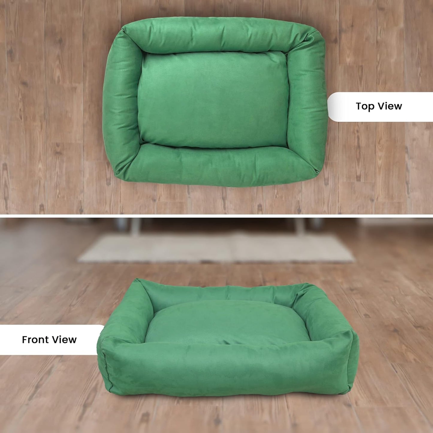 Green Rectangle Shape Summer Season Dog Bed