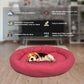 Pink Round Shape Dog Bed for Summer Season