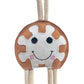 White & Brown Smiley Shape Premium Leather Dog and Cat Toy