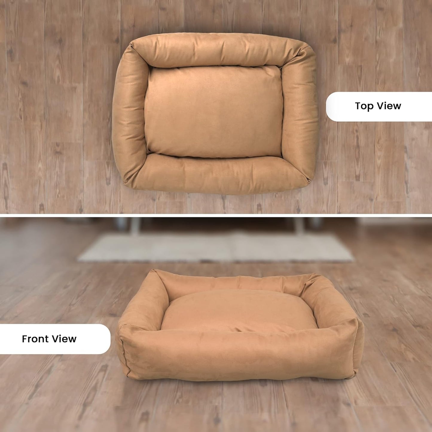 Beige Rectangle Shape Summer Season Dog Bed