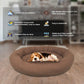 Brown Round Shape Dog Bed for Summer Season