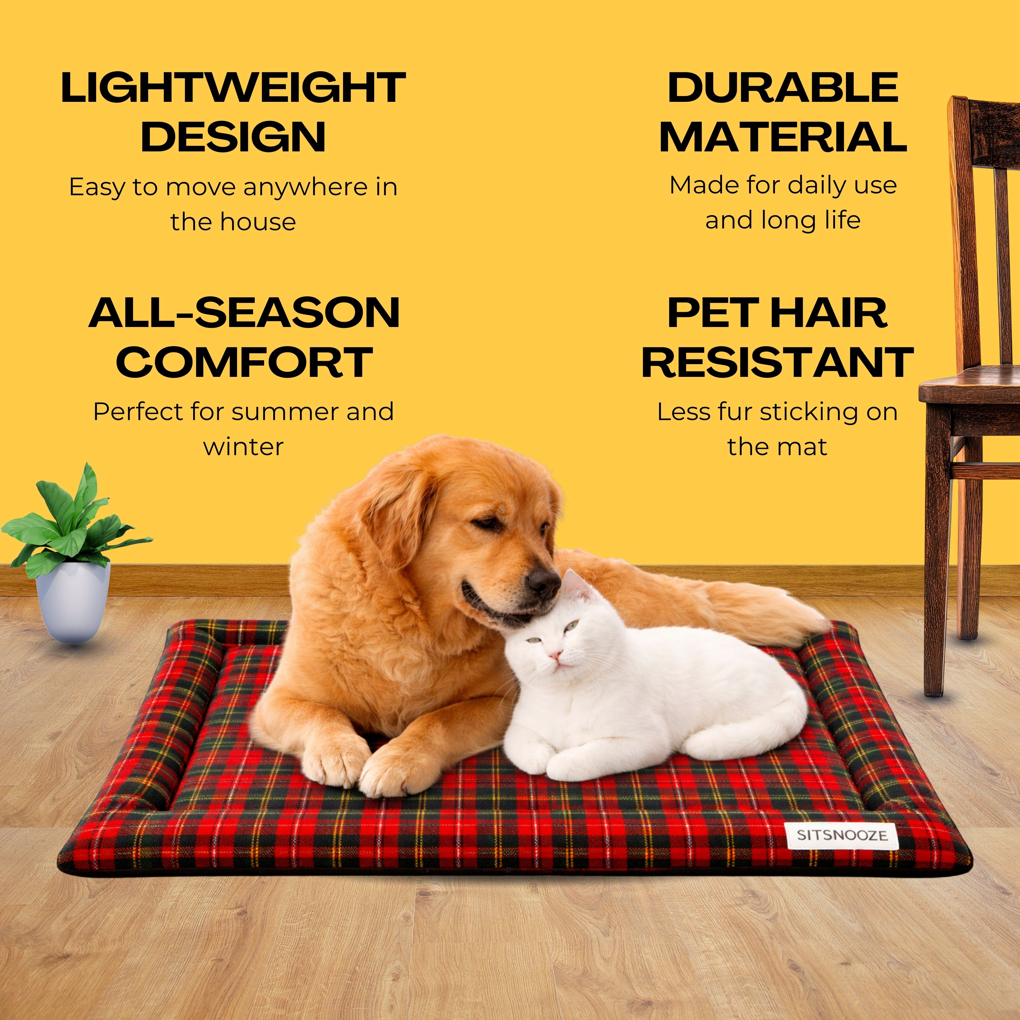 SnoozePad Mat Red Green Stripe