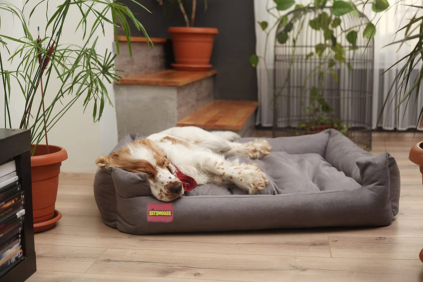 Grey Rectangle Shape Orthopaedic Dog and Cat Bed