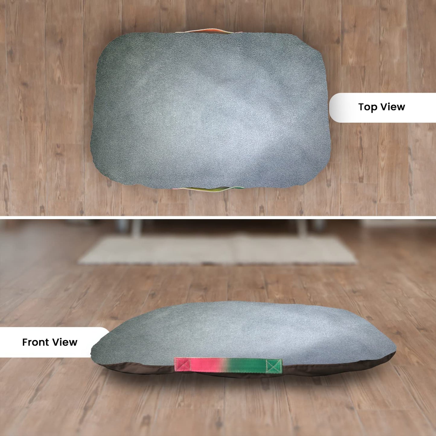 Grey Rectangle Shape Dog Bed for Summer Season