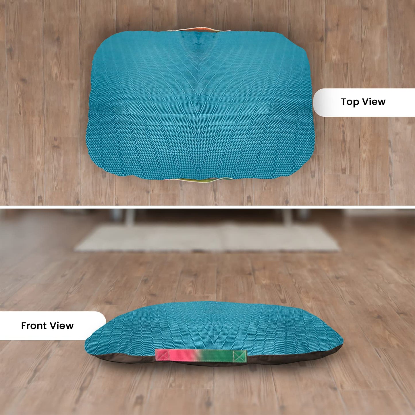 Torqoiuse Rectangle Shape Dog Bed for Summer Season