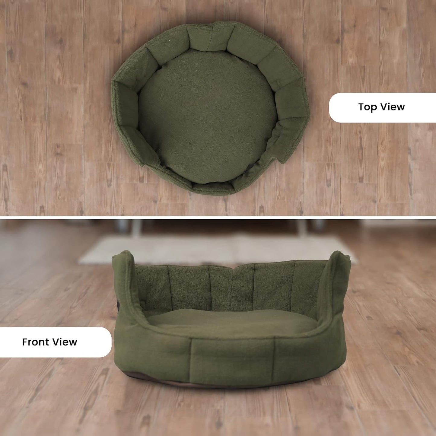 Green Round Shape Extra Soft and Orthopaedic Dog Bed