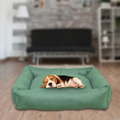Green Rectangle Shape Summer Season Dog Bed