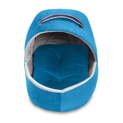 Sky Blue Plush Pet Bed for Cat and Puppy