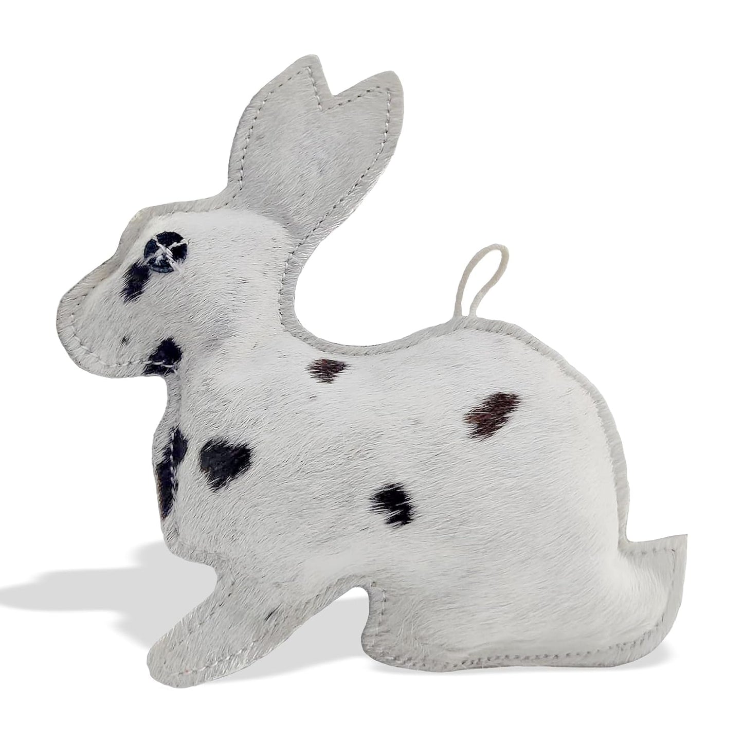 Rabbit White Furr Premium Leather Dog and Cat Toy