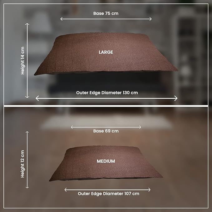 Brown Rectangle Shape Dog Bed for Summer Season