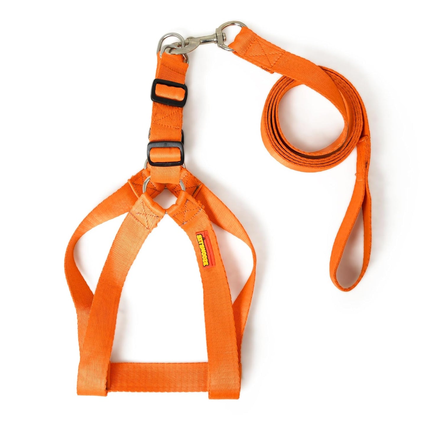 Orange Dog Collar, Leash & Harness Combo Set