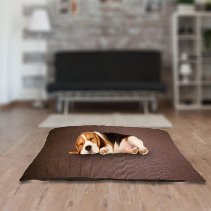 Brown Rectangle Shape Orthopaedic Dog Bed