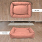Peach Rectangle Shape Summer Season Dog Bed