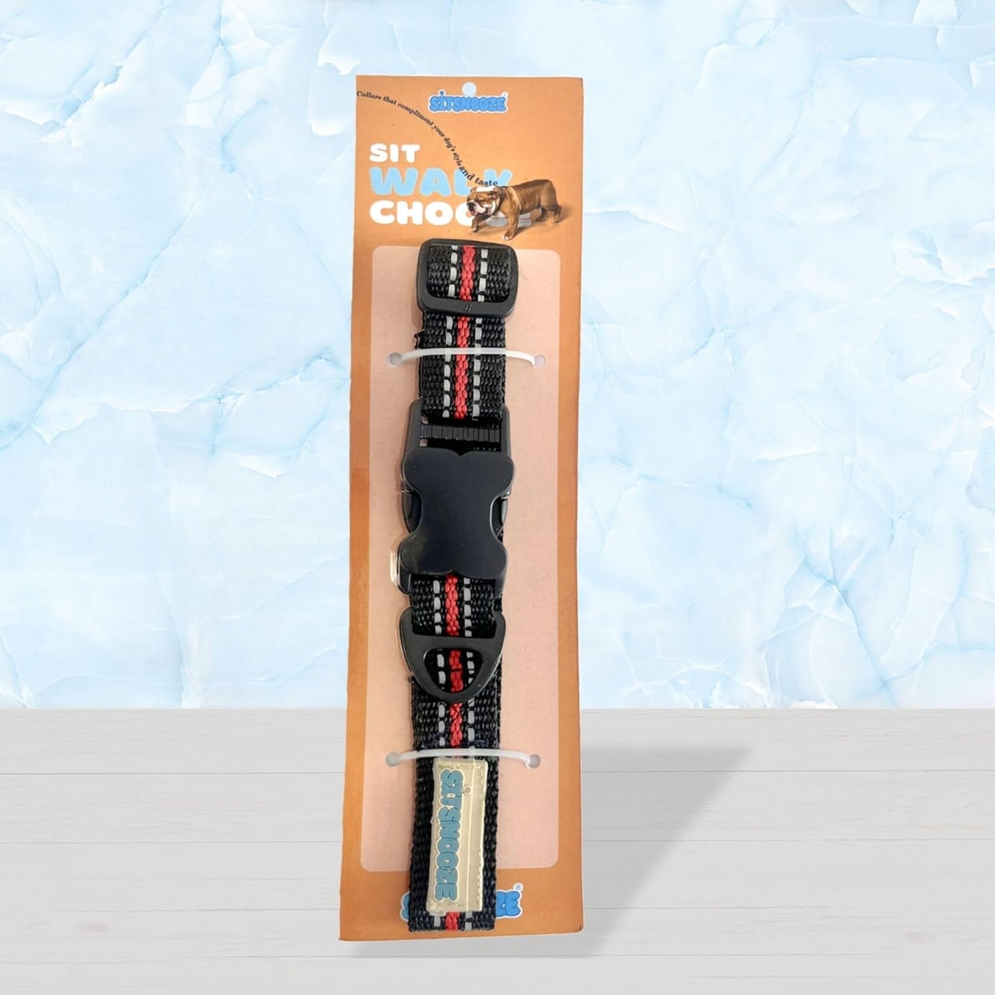 Red Reflective Dog Collar for Night Safety