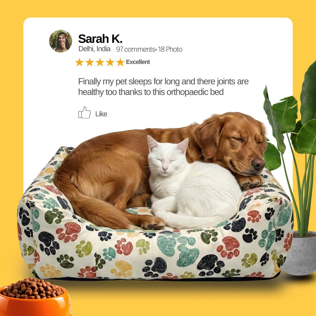 ComfortNest Forest Paw Print Bed