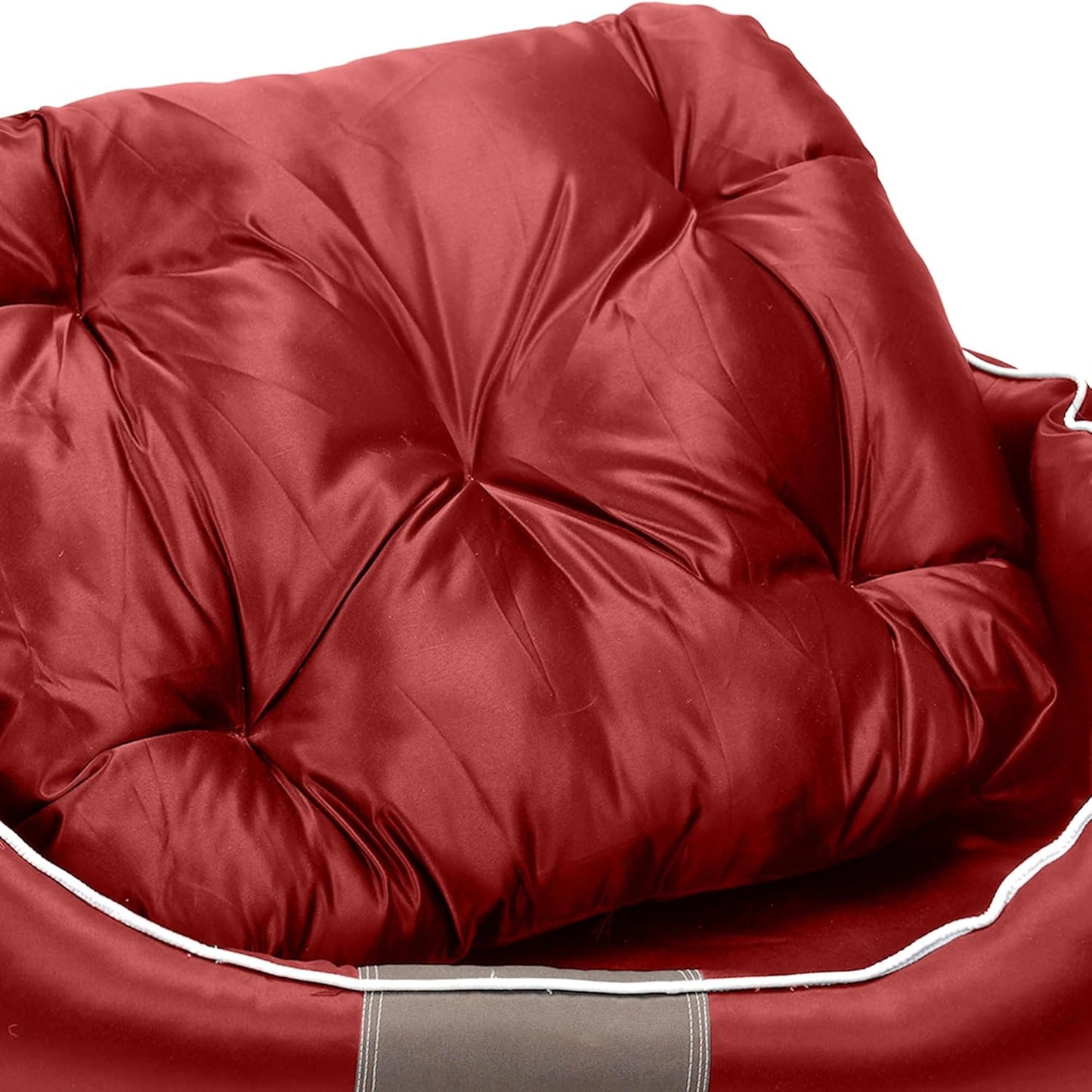 Maroon Bolster Comfortable and Breathable Pet Sofa Bed