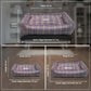 Printed Check Rectangle Shape Dog Bed for Summer Season