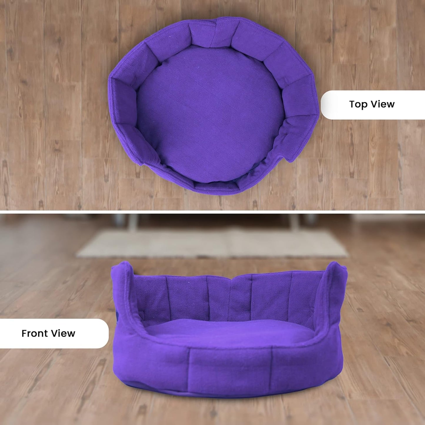 Royal Blue Round Shape Extra Soft and Orthopaedic Dog Bed