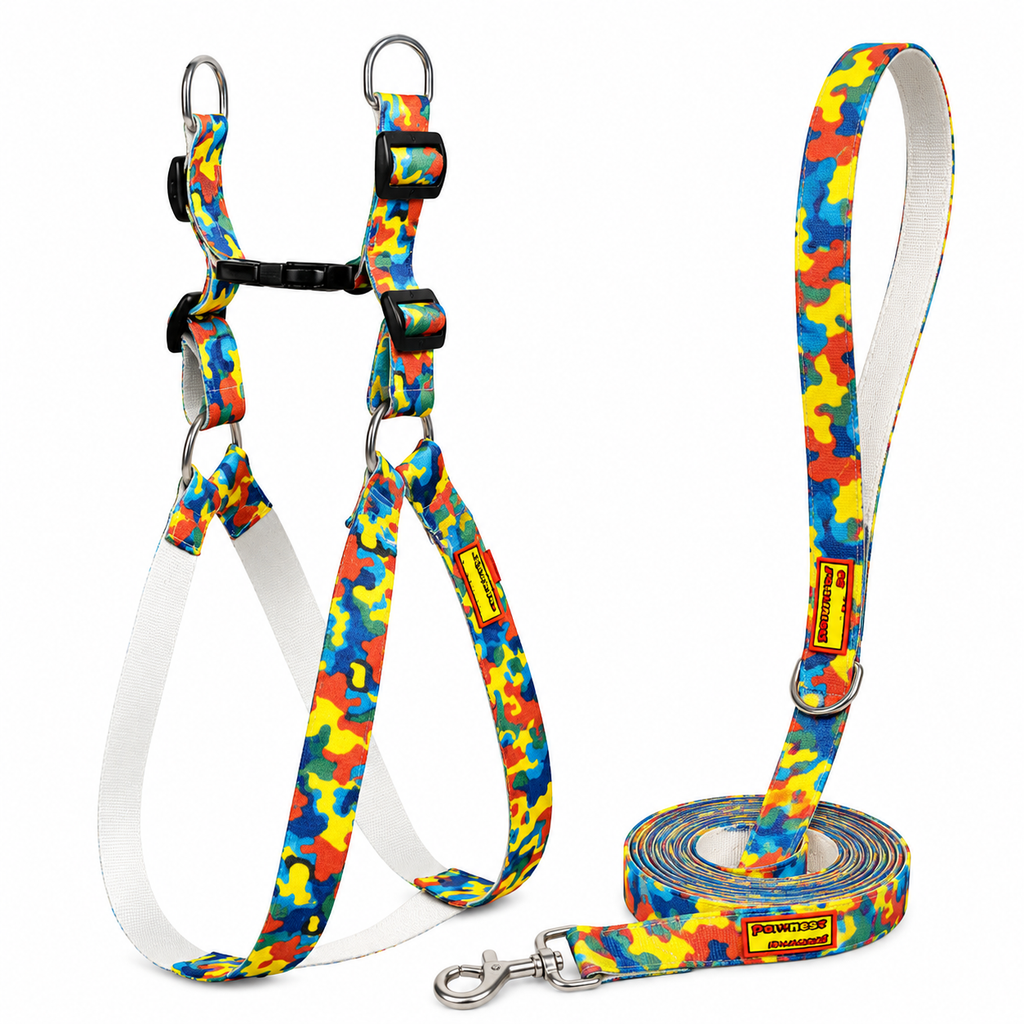 SplashCamo Harness & Matching Leash