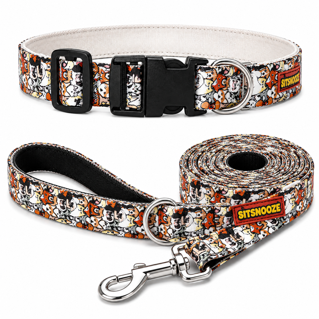 BuddyPrint Collar & Matching Leash