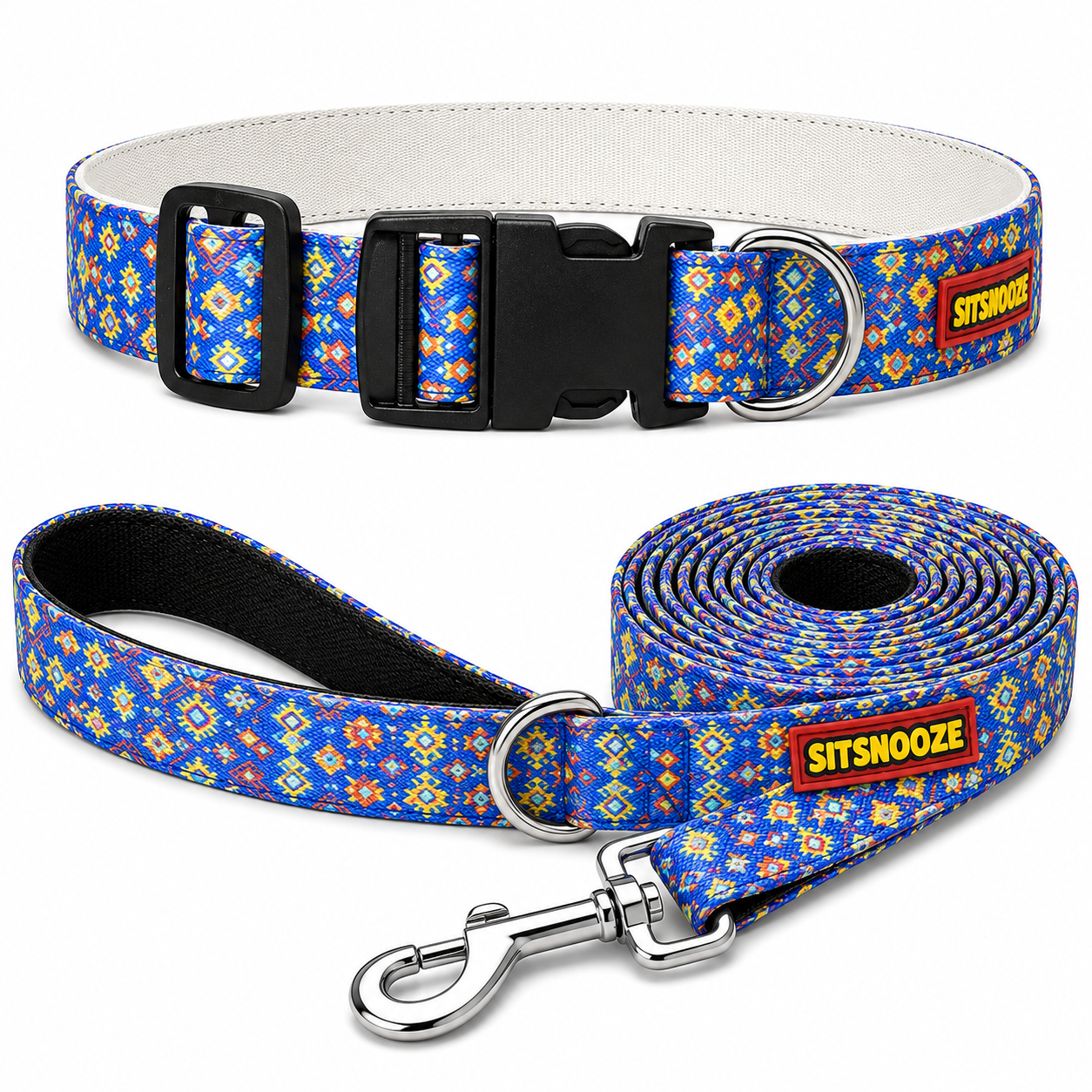 Artisan Blue Collar & Matching Leash