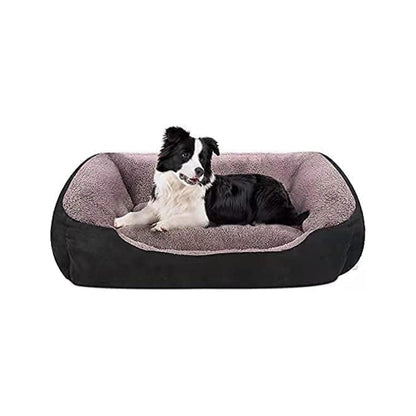 Black Rectangle Shape Extra Soft Orthopedic Dog Bed