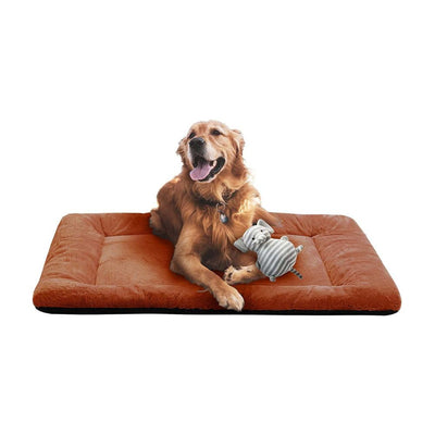 Brown Kennel Super Plush Dog Bed