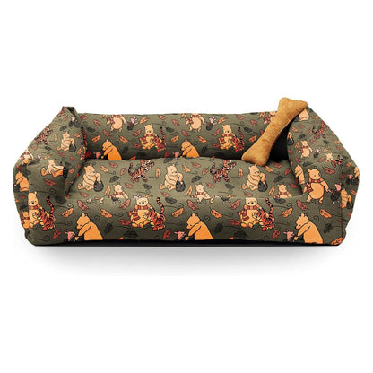 Green Plush Lounger Dog and Cat Bed