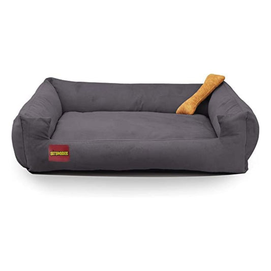 Grey Rectangle Shape Orthopaedic Dog and Cat Bed