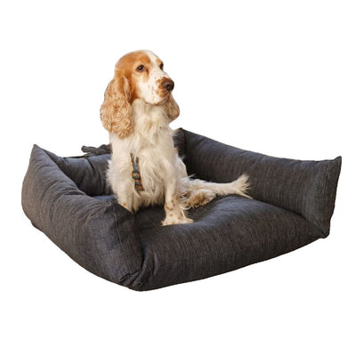 Grey Handmade Luxury and Orthopedic Dog Bed