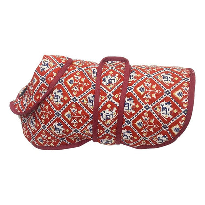Red Elite Printed Super Soft Warm Dog/Cat Jacket for Winter